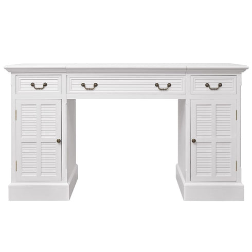 Maison Madeleine -  Double Pedestal Desk White 140x48x80 cm